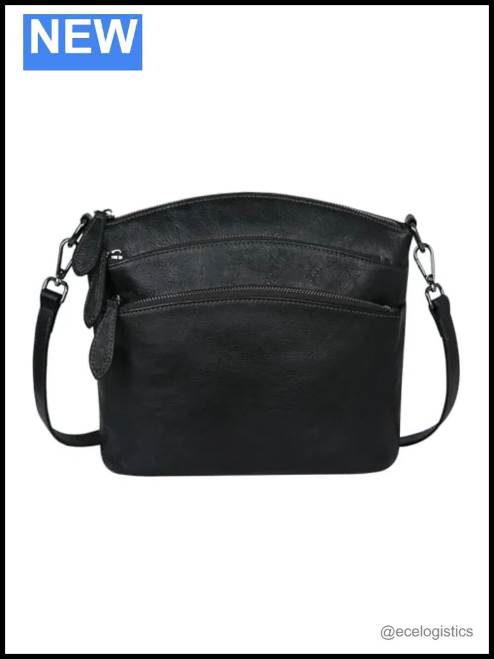 Vintage Leather Crossbody Bag Women Shoulder Handbag Travel Purse Adjustable